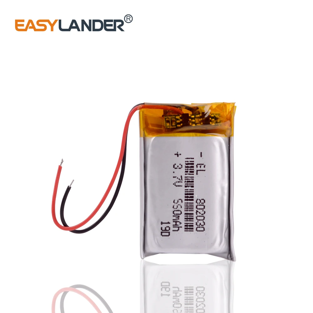 

10pcs/Lot 802030 3.7V 550mah Lithium polymer Battery with Protection Board For Digital Products Smart watch 082030