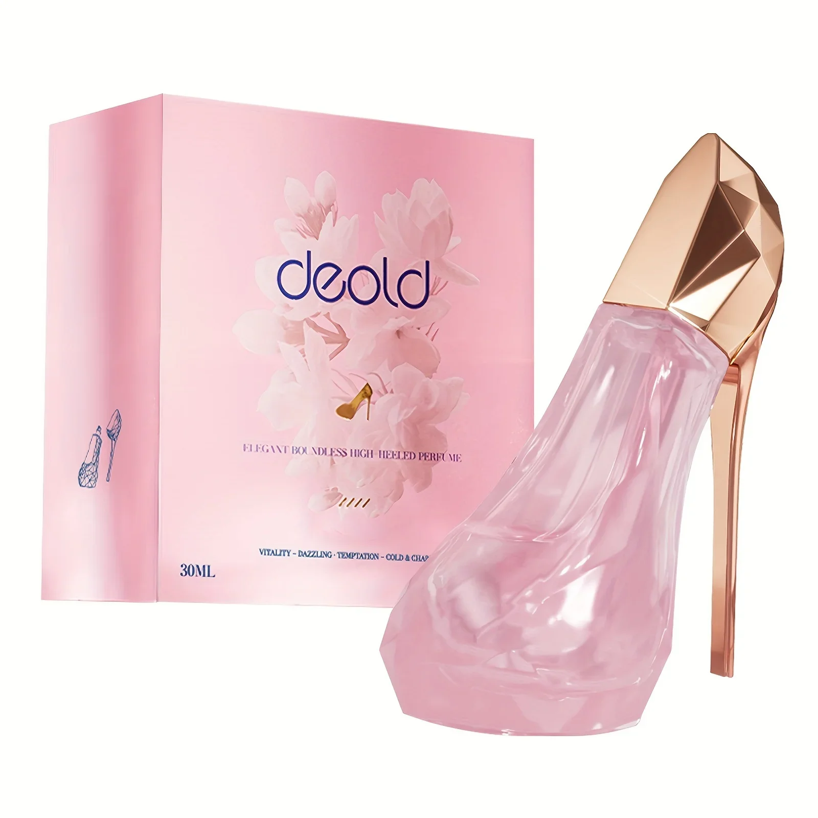 High Heel Styling Perfume Eau De Parfum Spray Pink Natural Fragrance Parfum Lasting and Charming Personal Perfume for Women 30ML