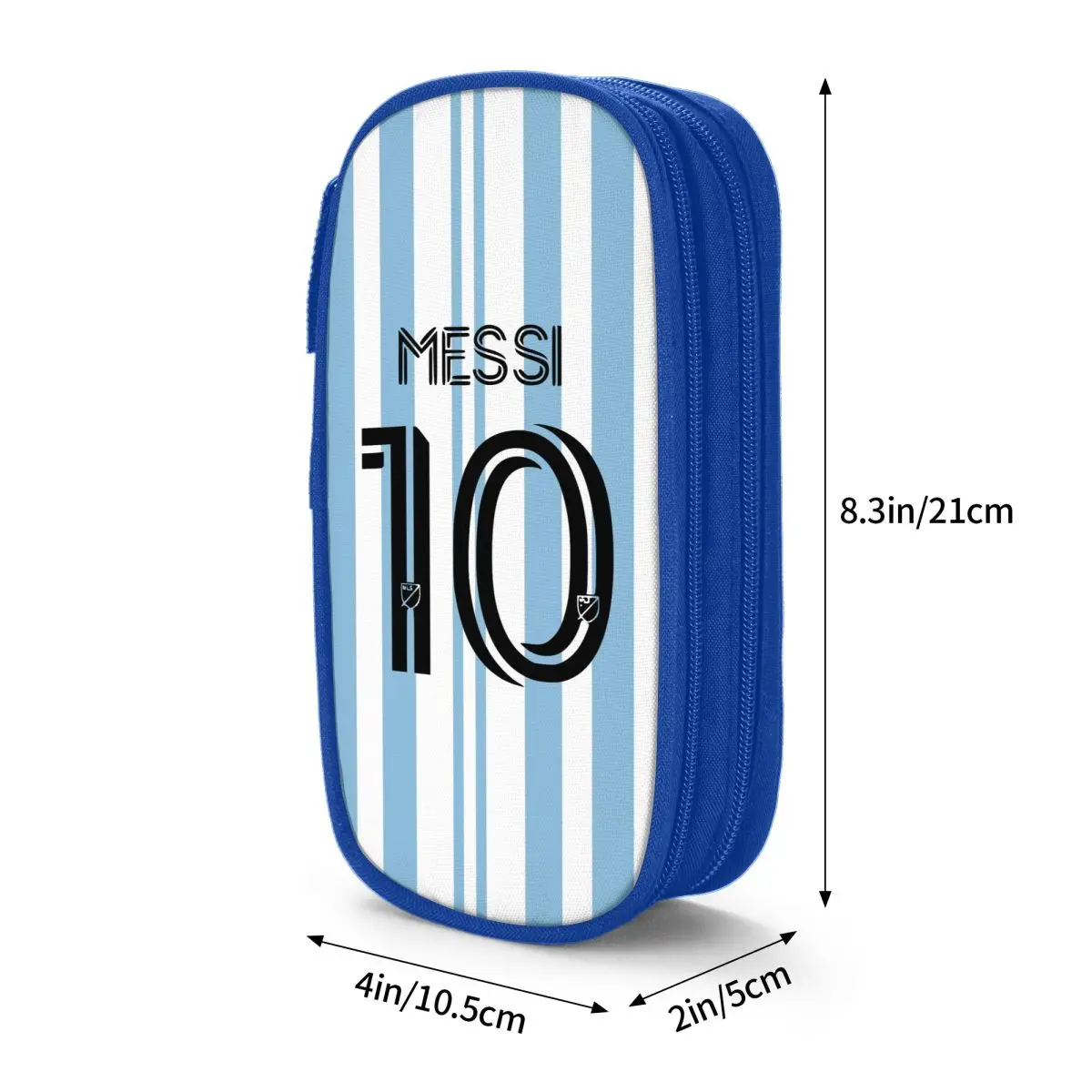 Messied-estuche de lápices con número 10, bolsa bonita para bolígrafos de fútbol, almacenamiento grande para estudiantes, regalos escolares