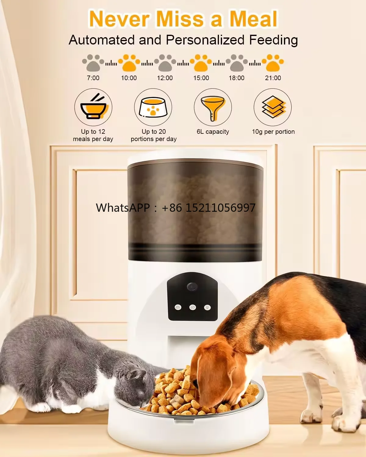 Mobile Remote Monitoring by APP Automatic Cat Dog Feeder new Smart Video Pet Feeder