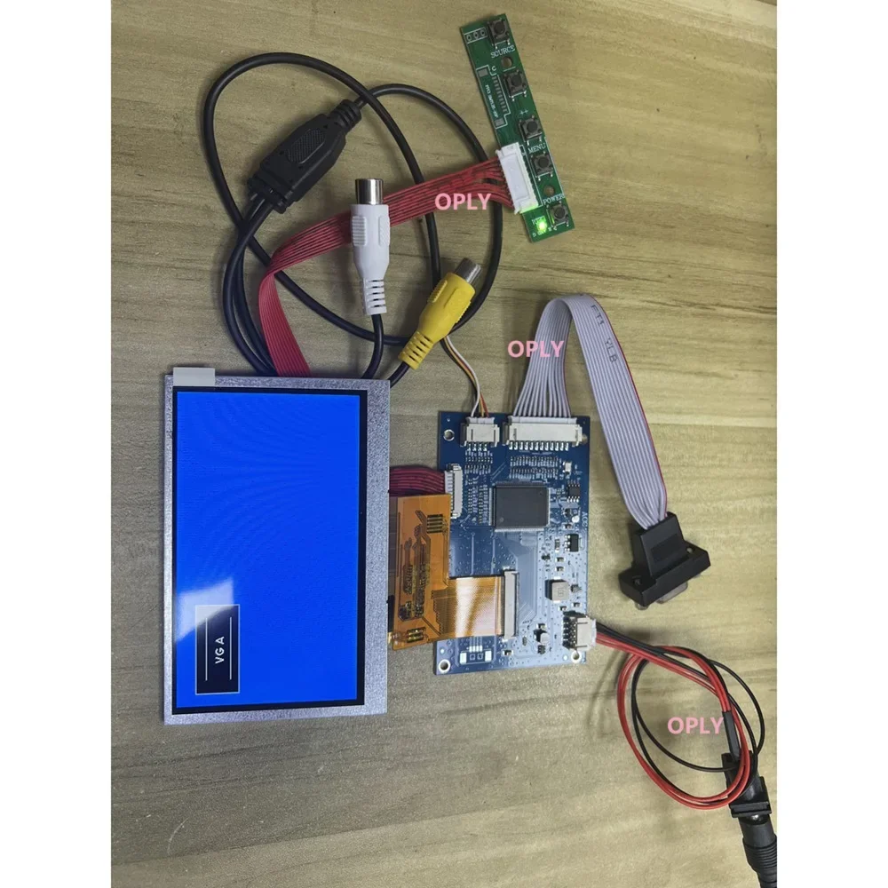 Kit de placa controladora LCD VGA 2AV com tela de painel de 4,3" EJ080NA-05A 480x272 4,3 polegadas