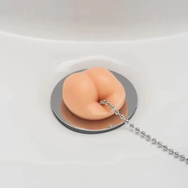 Funny Butt Plug Sink Plug - Cheeky Bathroom Revamps Silicone Bathroom Drain Hair Catcher Bath Stopper Plug Sink Strainer