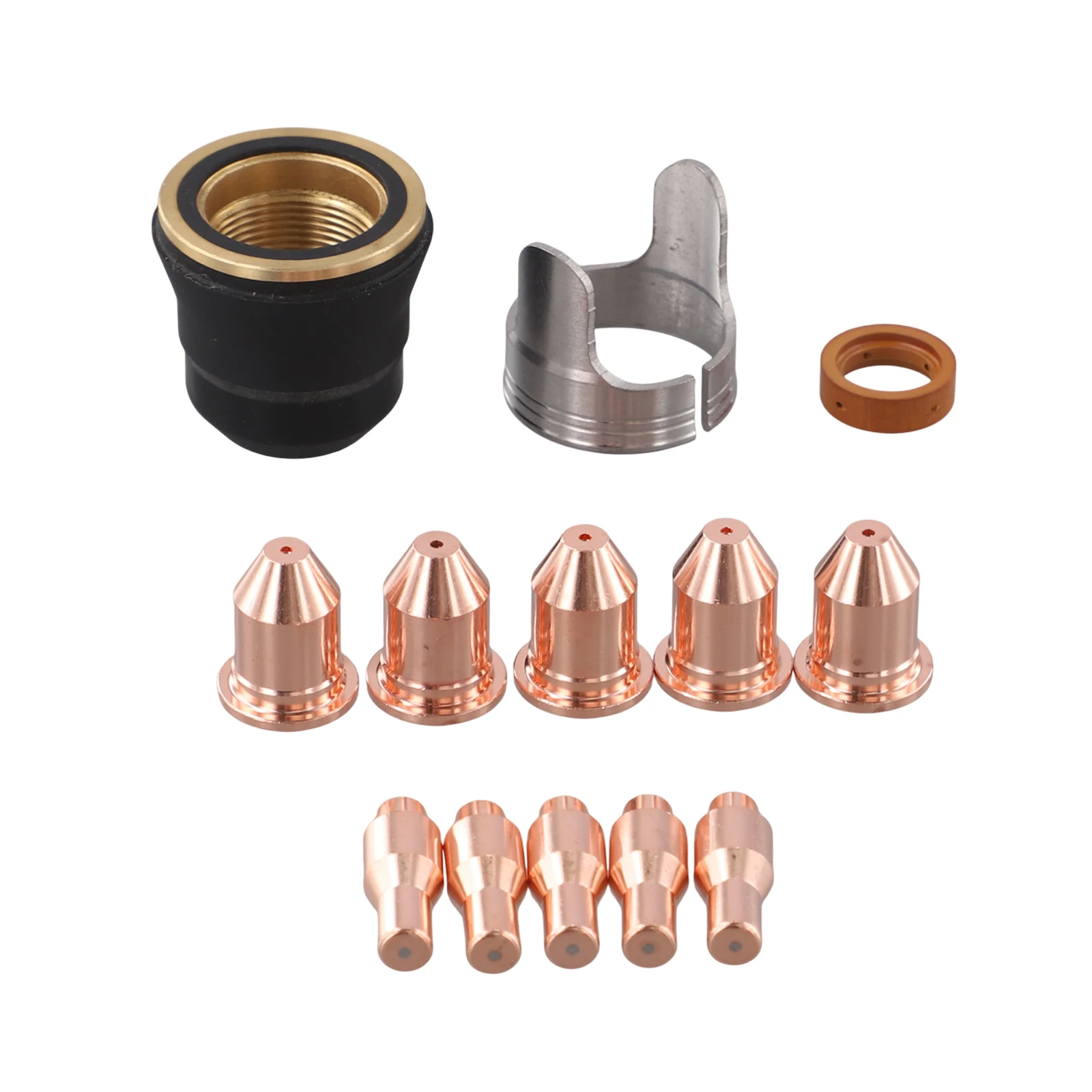 Plasma Cutting Tips IPT-45 Nozzles Set DIY Projects Nozzle Hole Diameter 0.9mm 0.035in Cutting Shield Cap Metal Cutting Tools