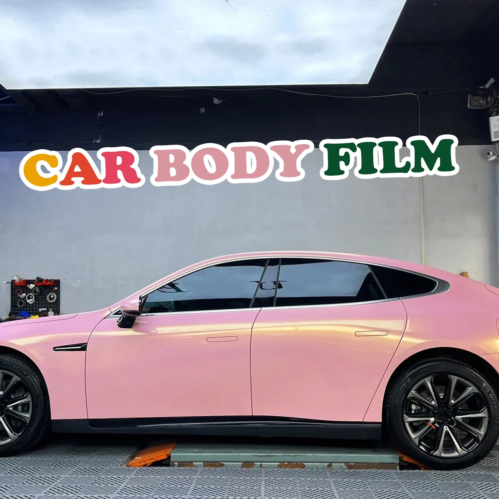 

Super Magic Sakura Pink Car Vinyl Wrap Film Color Change Cover Motorcycle Vehicle Wrapping Sticker Kit Auto Tuning Accessories