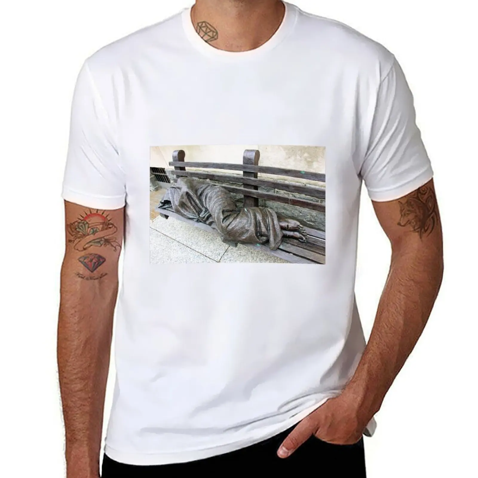 

Homeless Jesus T-Shirt t shirt men 100% cotton luxury brand man t shirt graphic t shirts for man graphic funny T-Shirt