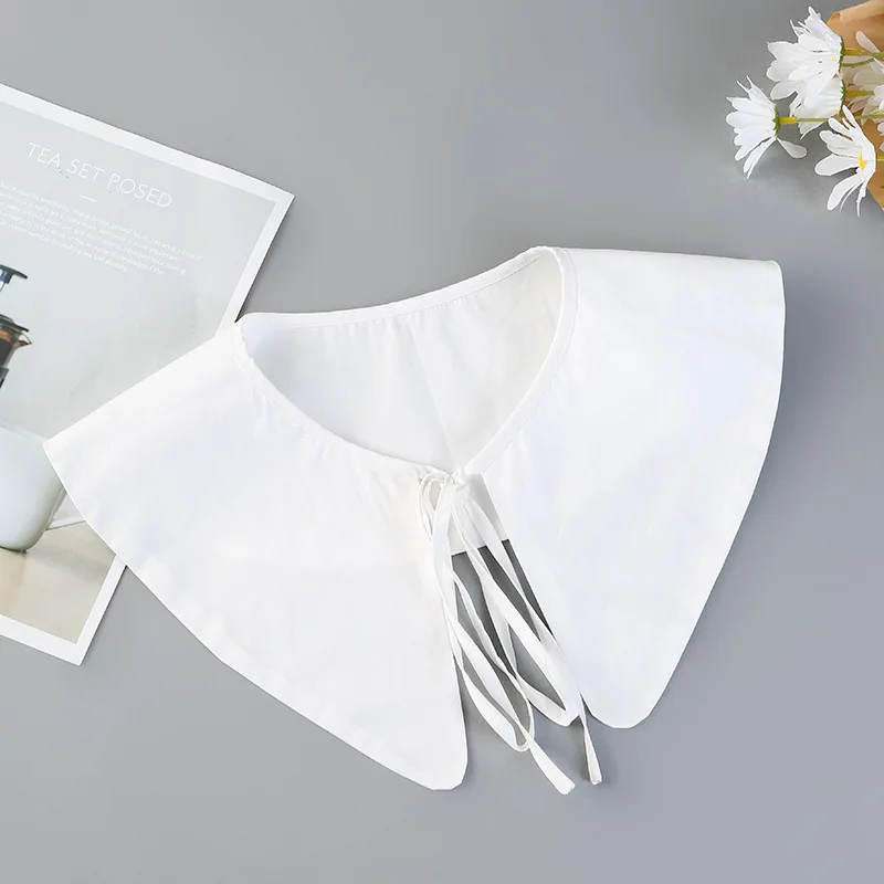 Linbaiway Erwachsene Gefälschte Kragen Schal Schal für Frauen Hemd Abnehmbare Kragen Frau Falschen Kragen Krawatte Halb Shirt Faux Col