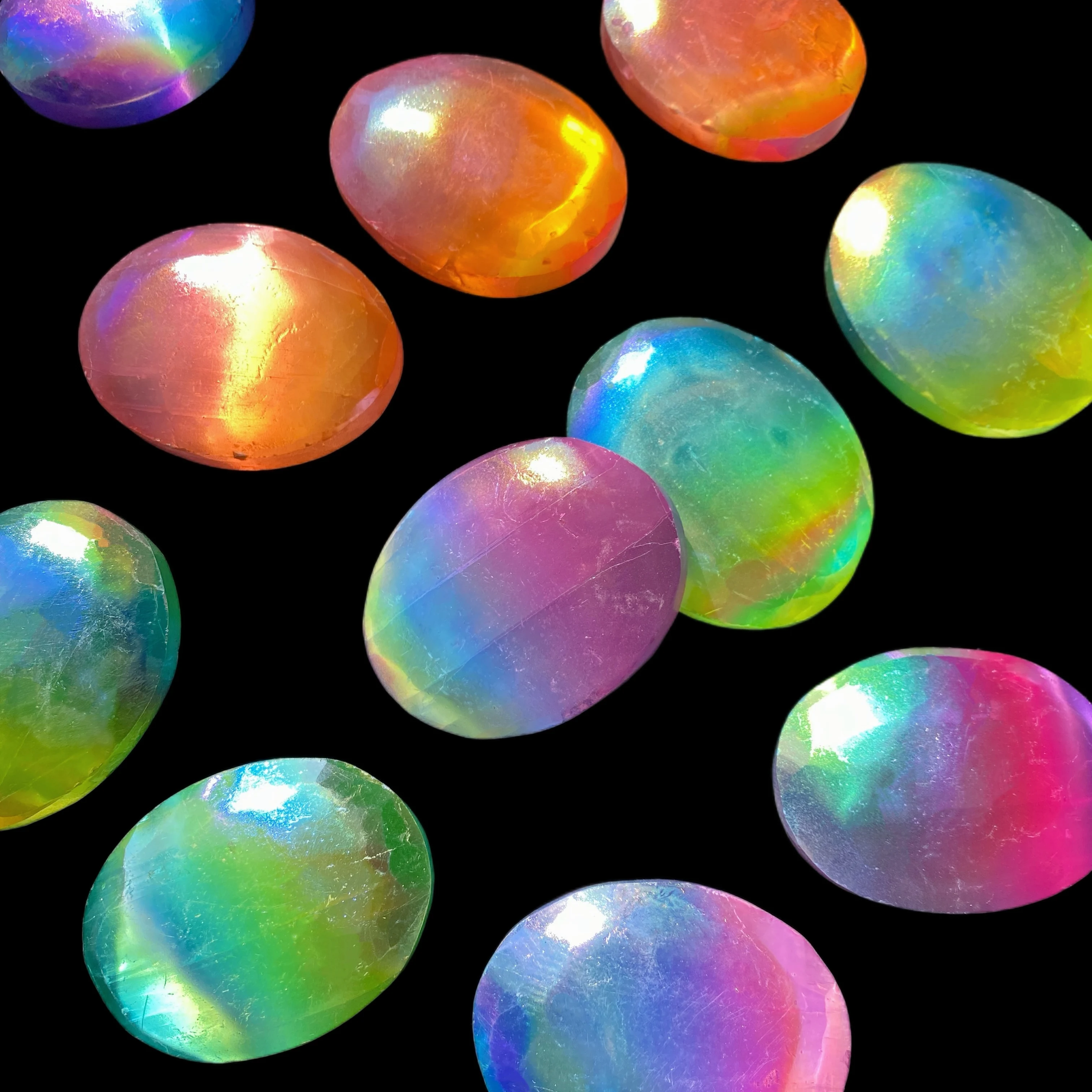 Random 1PC High Quality Natural Aura Selenite Palm,Birthday Gift,Wen/Women Gift,Scene Decoration,Table Decoration.