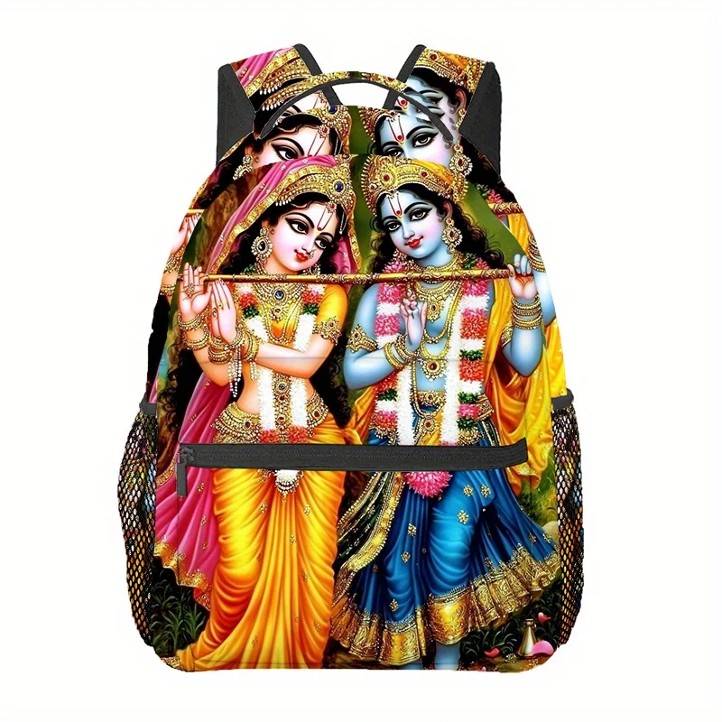 Indian Mythology Characters Lovers Printed Backpack, Men's Outdoor Sports Backpack Hiking Backpack, Camping
