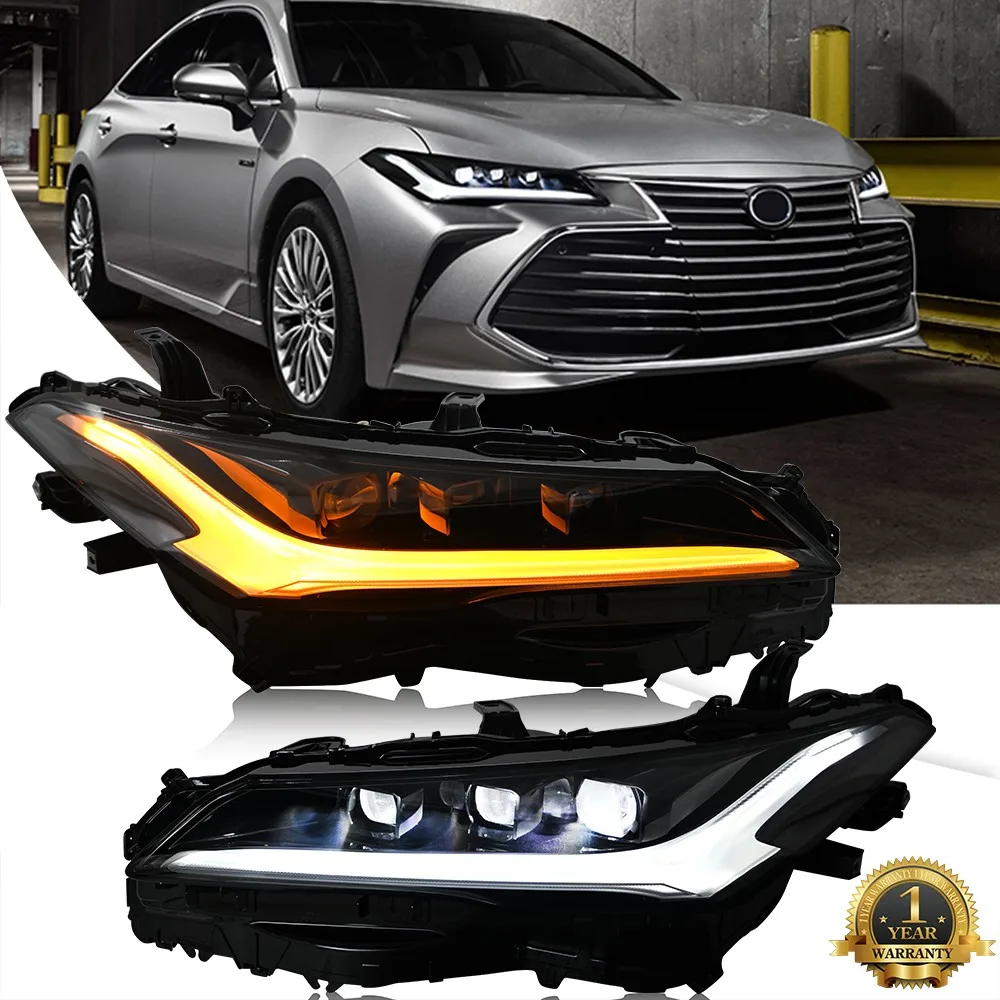 

1 комплект светодиодных фар в сборе для Toyota Avalon 2019 2020 2021, передние фары в сборе DRL LH + RH, указатели поворота, передние фары