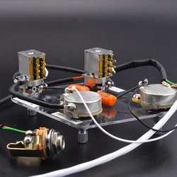 Passive Loaded Pre-wired Electric Guitar Push Pull Wiring Harness Prewired Kit for LP SG Without Switch