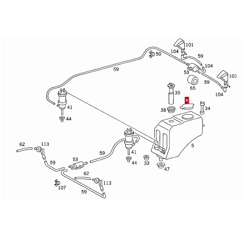 A1248690272 Genuine Windshield Washer Fluid Bottle Reservoir Tank Cap For Mercedes Benz A B C E S SL CL Class 1248690272