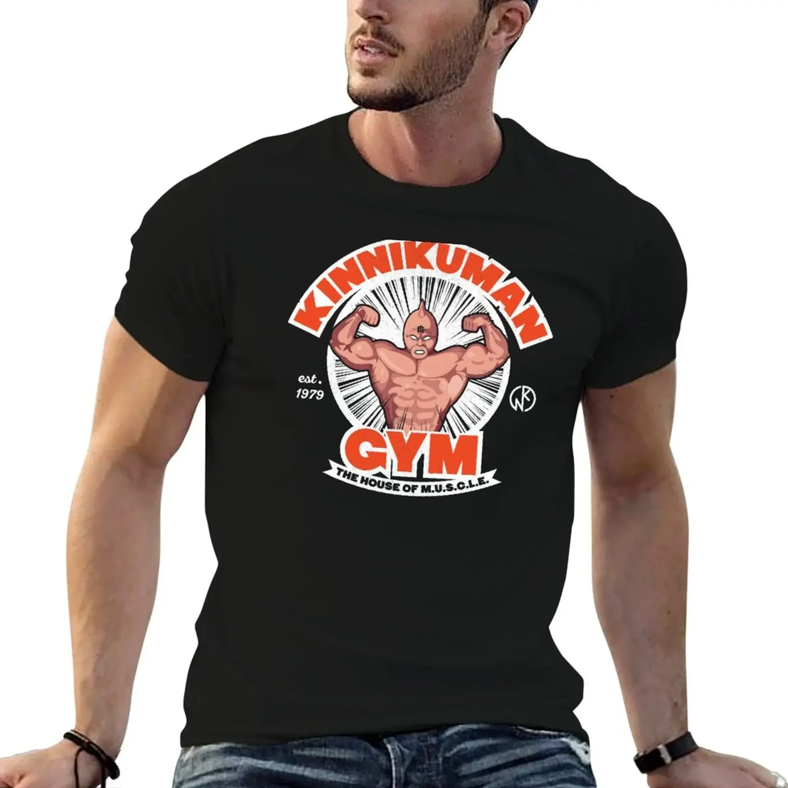 Kinnikuman Gym T-Shirt custom shirt shirts graphic tees Blouse Aesthetic clothing plain white t shirts men