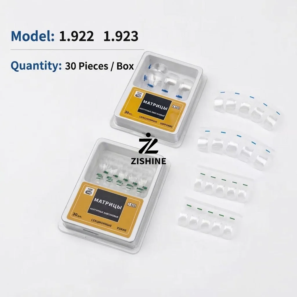 Dental Clear Sectional Matrix Kit 1.922 Narrow 1.923 Wide Transparent Bands For Class II Composite Resin Filling Consumables