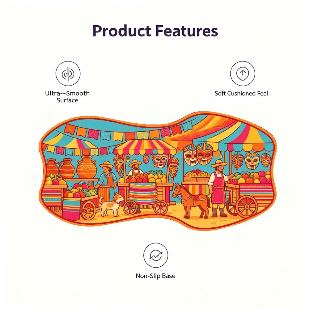 Table Mat Retro Farm Tool Toy Scene Large Size Mousepad Optimized Surface For Office Desktop And Laptop Manipulation