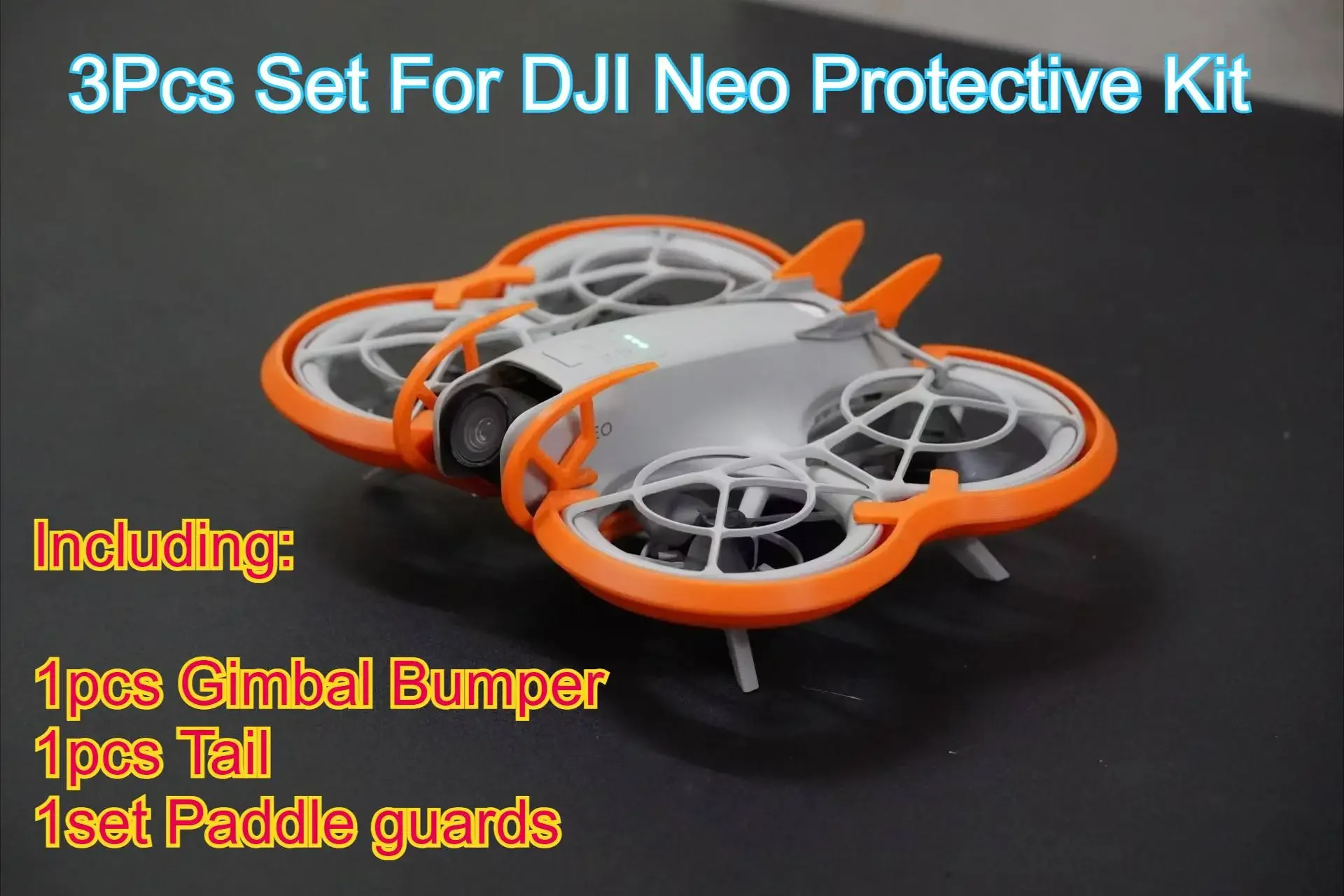 3D Printing 3-piece Set for DJI Neo Protector Kit Gimbal Bumper Tail and Paddle Guard Ultra-lightweight Design Drone Protection