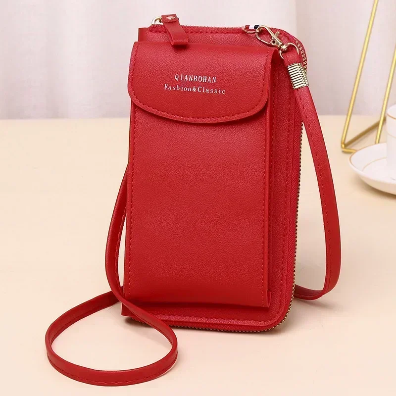 Wallet Shoulder Mini Leather Bags Straps Mobile Phone Big Card Holders Handbag Money Pockets Girls CLB2-S