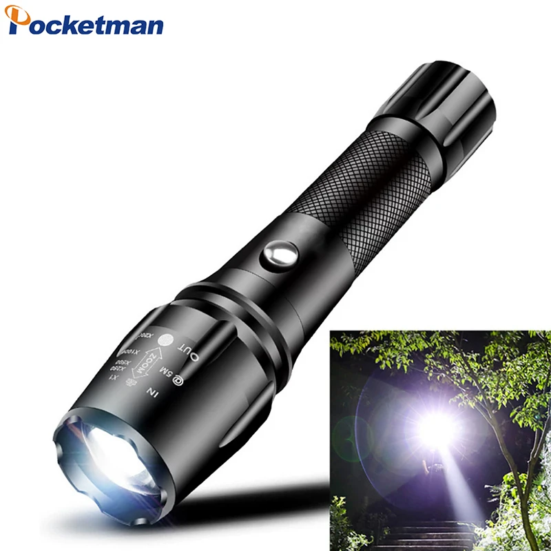 

Super Bright LED Flashlight Aluminum Alloy Tactical Flashlights Telescopic Zoom Torch 5 Modes Portable Emergency Light