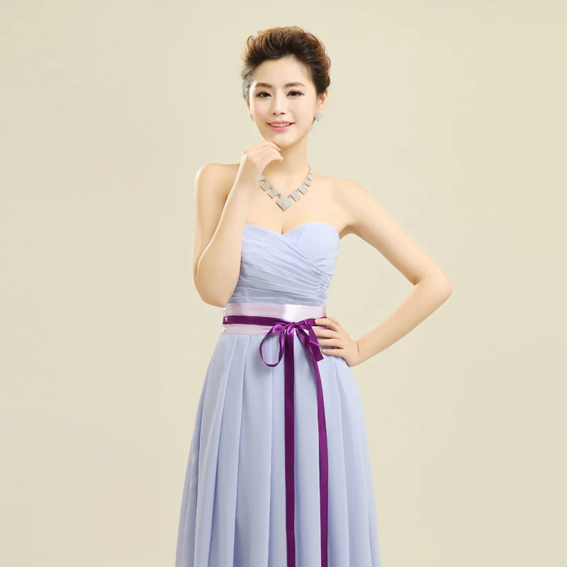 Sweet Memory 2024 Sexy Sweetheart Pleat Chiffon Bridesmaid Dress Girl Lady Woman Prom Robes Strapless Graduation Dresses