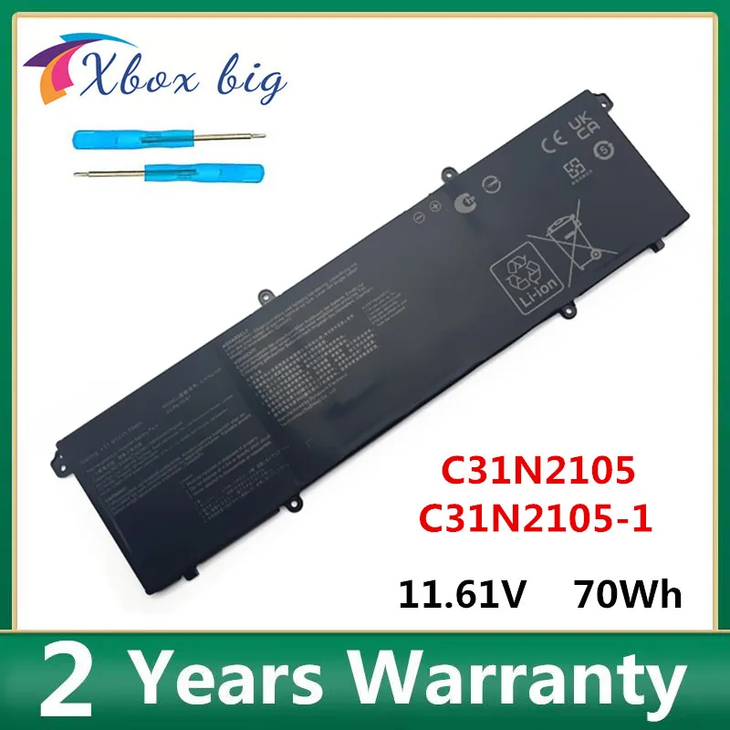 Bateria do Portátil Asus Twin 15 Notebook K3502za12500 K3502za K3502 C31n2105 K3502za K3502 C31n21051 Ux3404vc 11.61v 70wh Adequado