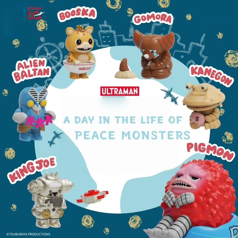 

Jinart X Ultraman Peaceful Monster Daily Blind Box Gomora Collectible Figure Anime Desktop Toy For Ultraman Fans And Collectors