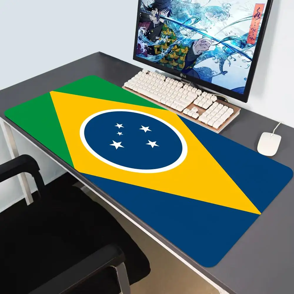 

HYBXAXC Mousepad Gamer Flag Of Brazil Ultra Large Mouse Pad for Computer Mouse Gaming Accessories Anti-skid Laptop Game Mats