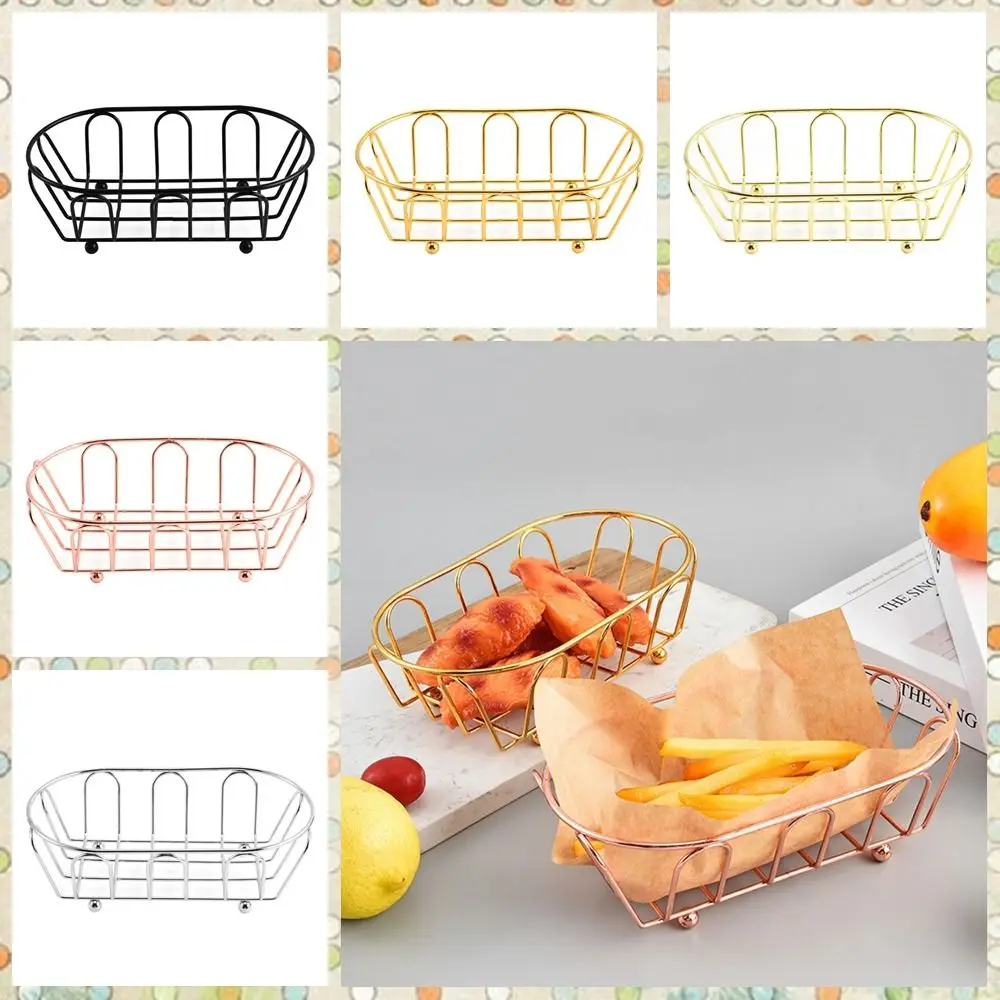 Carbon Steel French Fries Basket Reusable Rust-proof Food Frying Basket Mini Fried Chicken Chip Storage Basket for Kitchen