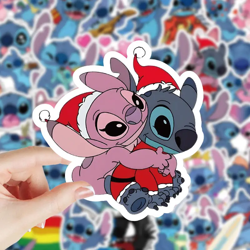 53pcs Disney Lilo & Stitch animation peripheral cartoon stickers diy mobile phone notebook waterproof stickers children's toys