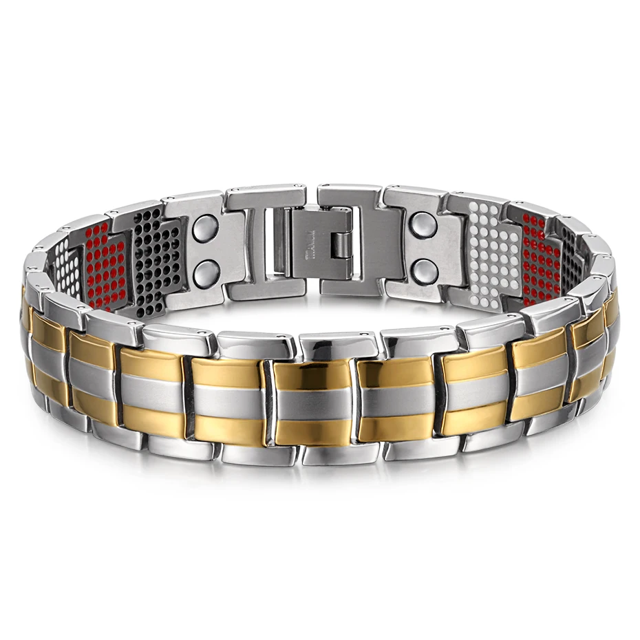 RainSo Men\'s Bracelet Popular Fashion Dropshipping Bracelets & Bangles Charm Germanium Magnetic Power Health Titanium New 2023