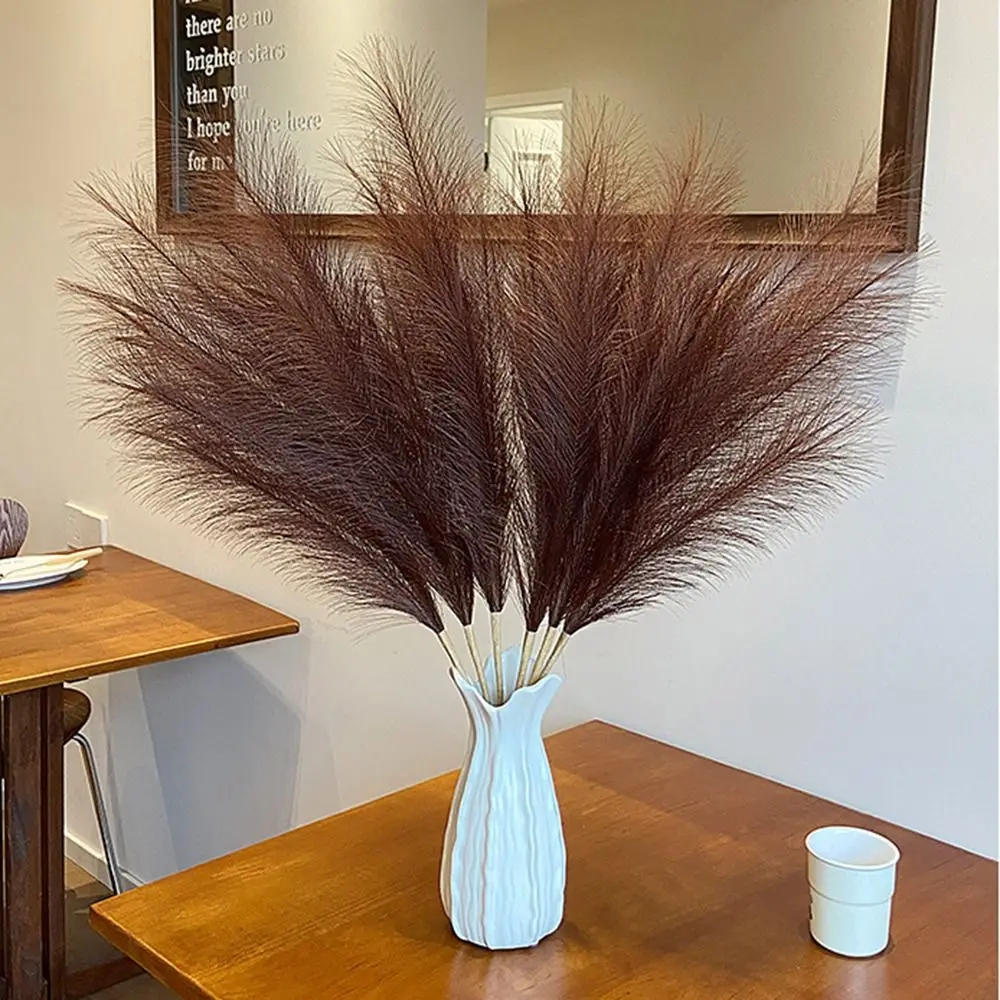 20Pcs Fluffy Texture Artificial Pampas Grass 50cm/22in Tall Faux Grass Pampas Grass Bouquet Multi-color Decoration view 3