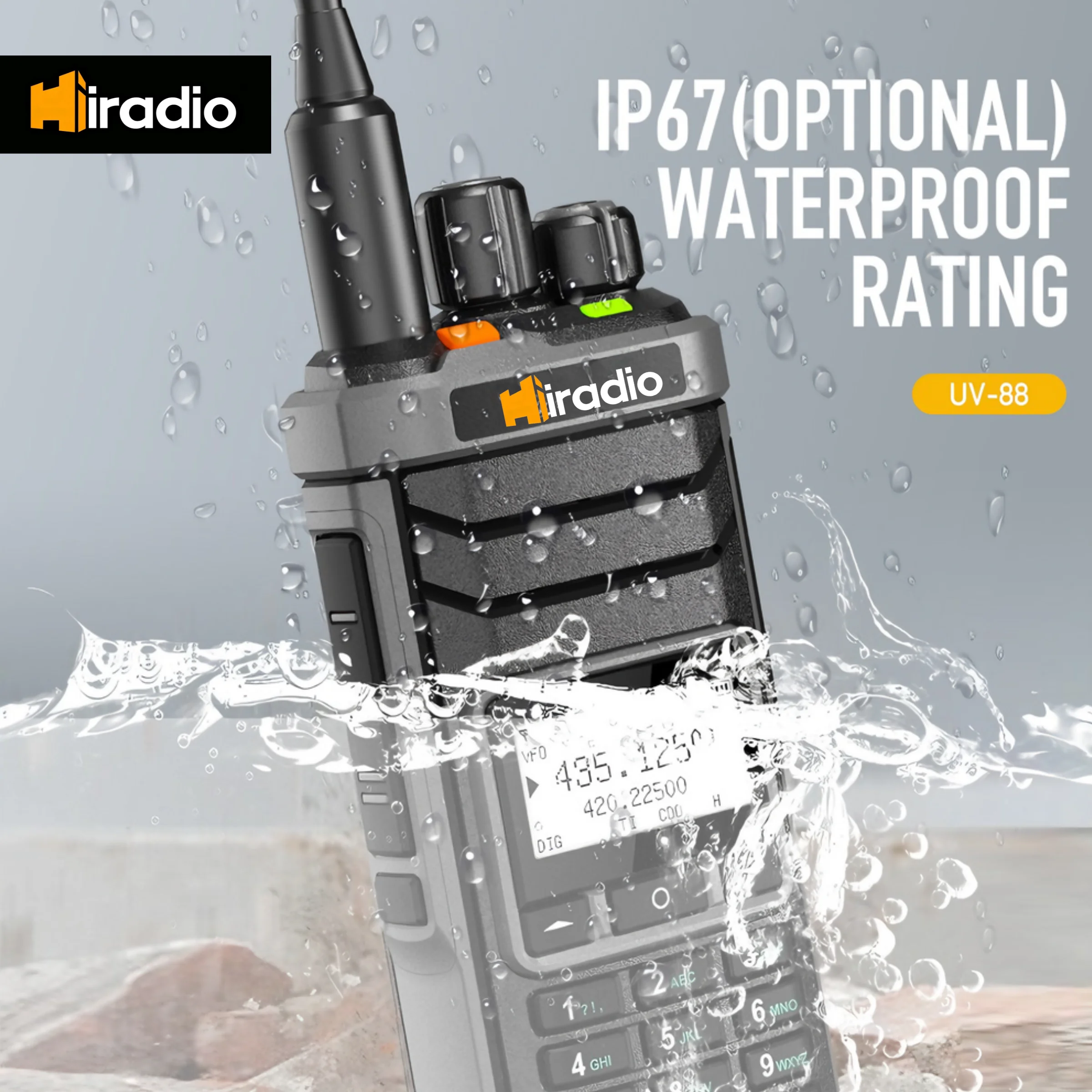 Iradio Y23UV-88 راديو GPS متعدد الموجات راديو هام HF UHF VHF ثنائي النطاق مع AM USB LSB CW CB LW MW SW SSB استقبال، 1024 CH Type-C