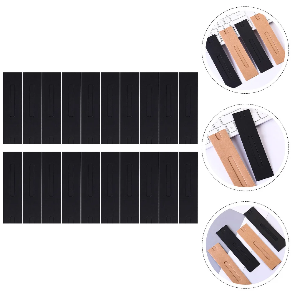 

30Pcs Kraft Paper Pen Sleeves Fine Workmanship Good Details Well Organized Pen Packaging Box Paper Pencil Case