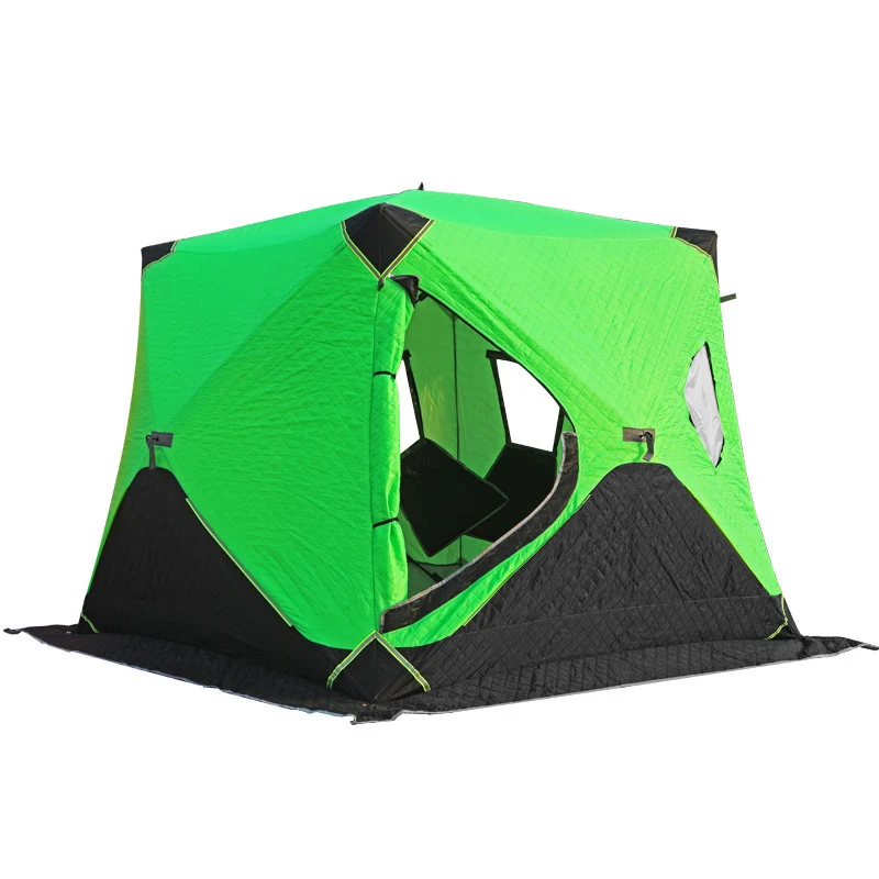 

Outdoor Camp Sauna Tent Portable Pop up Ice Fishing Tent Square Hiking Insulated Camping Ice Cube Winter Fishing Tent