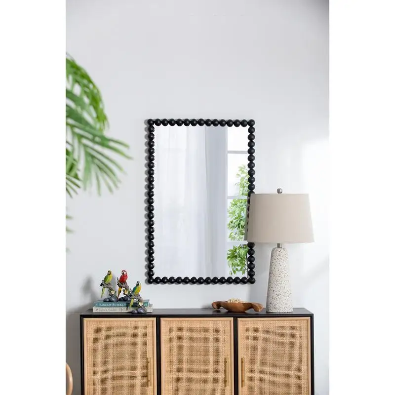 

24x36 Rectangular Black Wall Mirror for Living Room, Bedroom, Entryway