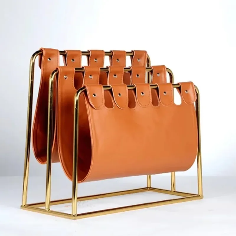 Magazines, newspapers, books, metal storage racks, two-layer vertical magazine racks, convenient, practical and durable