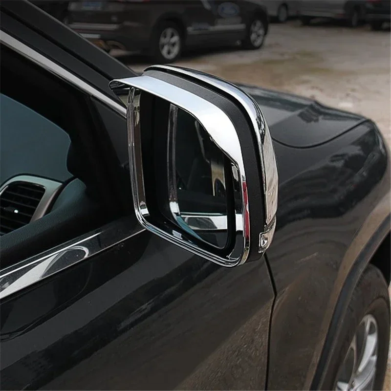 WELKINRY For Jeep Grand Cherokee WK2 4th Generation 2011-2021 Car Side Wing Rearview Mirror Sun Fine Rain Shield Visor Trim