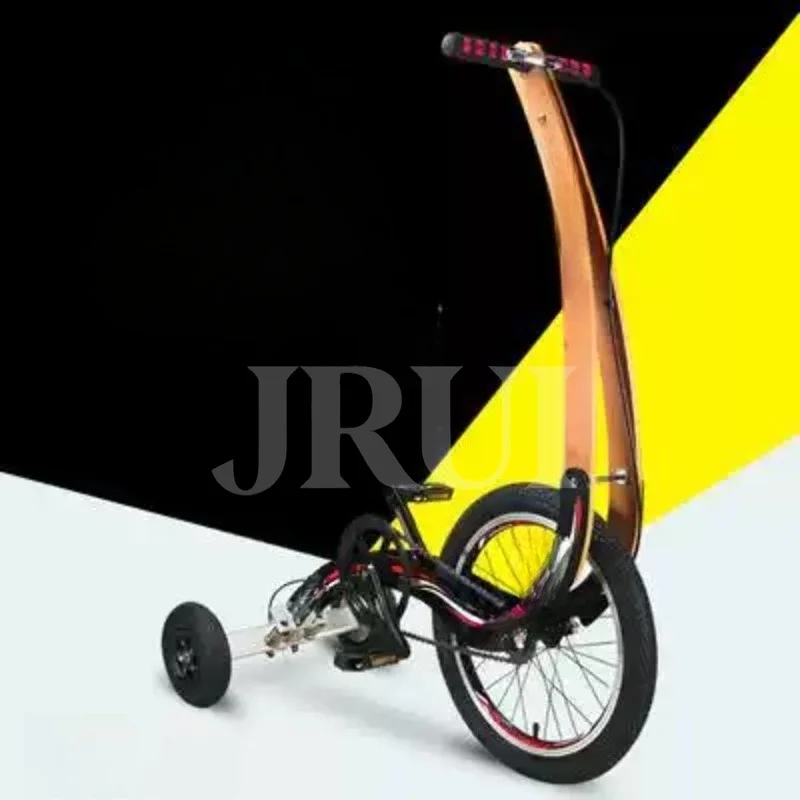 Stand Riding Fitness Fold 20 Inch Exercise Half Bike Bicycle  Scooter with Three Wheels
