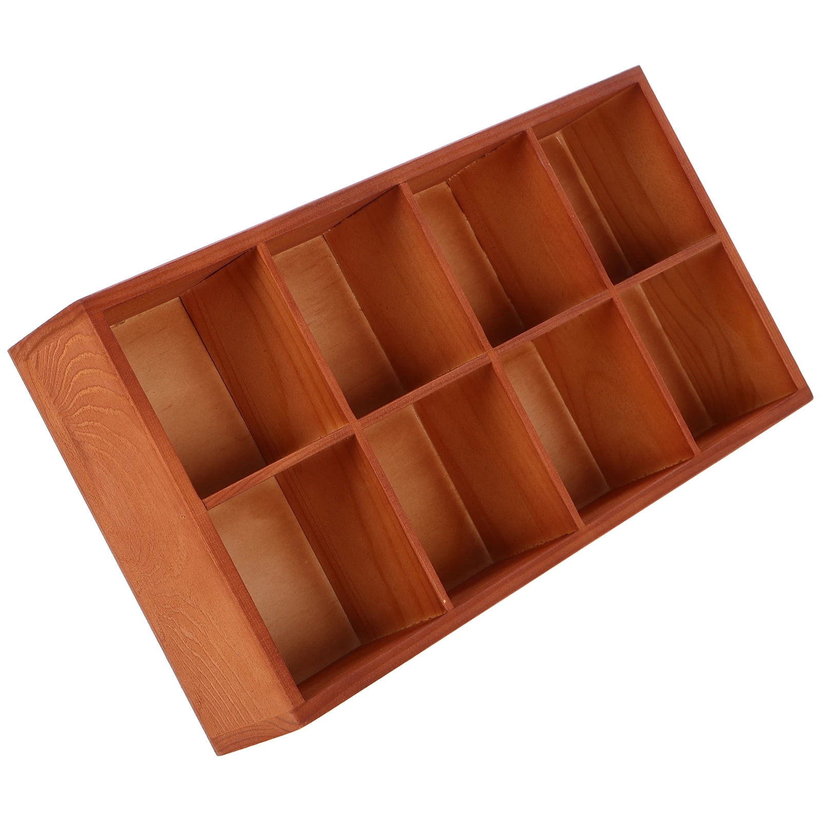 

Multi Compartment Wooden Box Grid Storage Organizer Divided Tray Dry Fruit Nut Snack Tea Bag Card Sort Planter Home Decor