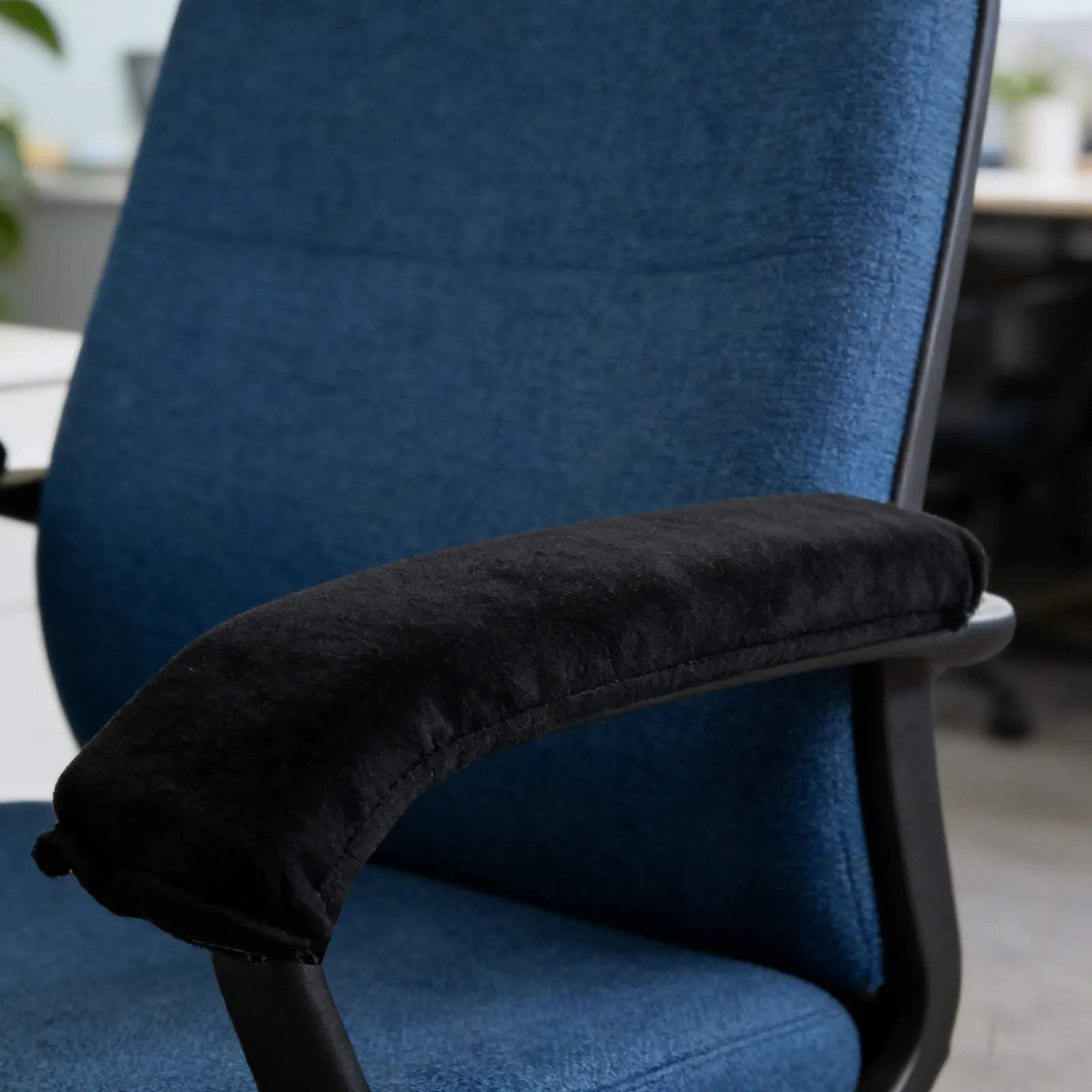 1Pair Desk Chair Armrest Covers Ergonomic Sponge-Padded Arm Covers for Office Gaming Chair Anti-Wear Breathable Slip-on Armrest
