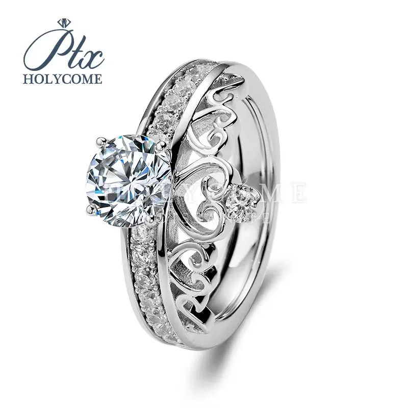 

Wholesale price beautiful ring white color 1ct round cut 925 silver moissanite jewelry кольца браслеты ьги с зеленным камнем