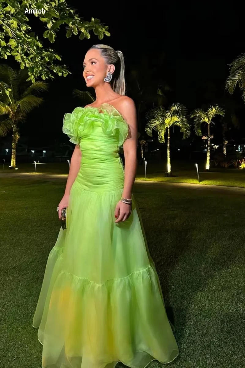Amirah feito sob encomenda vestidos de noite mulher vestidos elegantes para evento especial chiffon linha um fora do ombro vestido de baile vestidos de baile