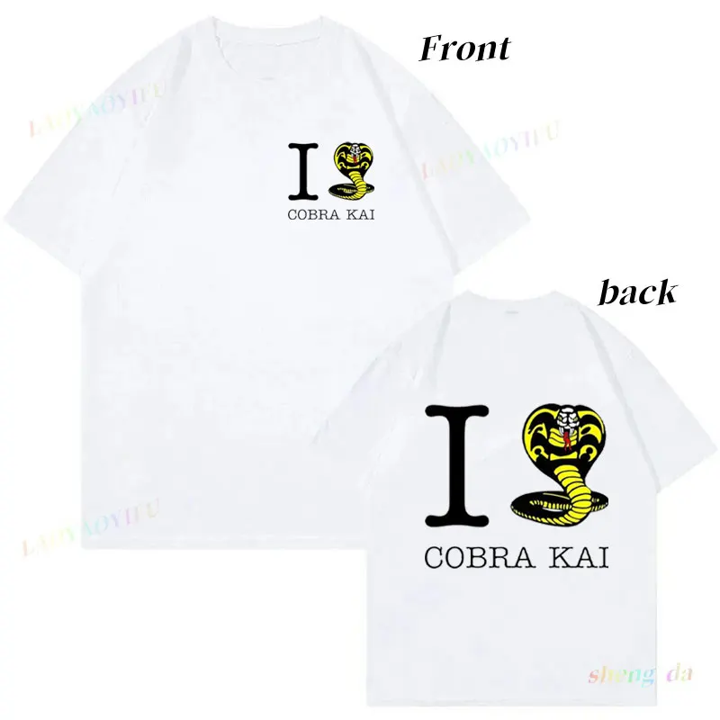 تي شيرت صيفي من The Hawk Park Cobra Kai Eagle Fang Miyagi-do Karate تي شيرت Ropa Hombre موضة جديدة برقبة دائرية وأكمام قصيرة ملابس نسائية