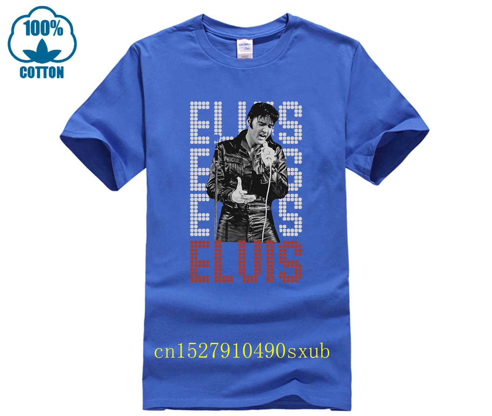 Offerte calde 2024 vendita calda moda E-Elvis King of Rock and Roll Music Presley T Shirt Mens Fashion novità magliette a maniche corte