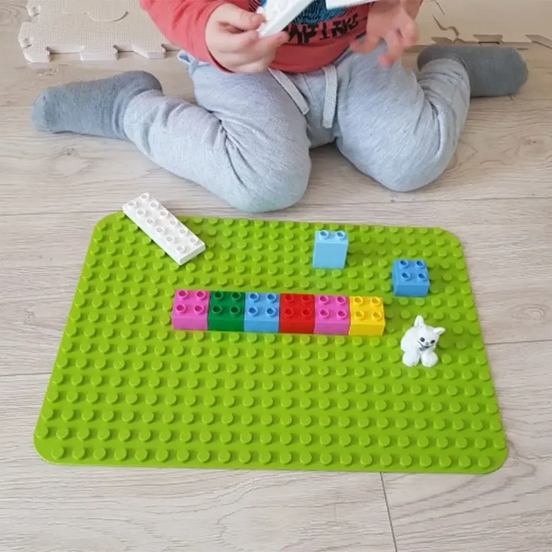 Duploes Large Size Duploes Baseplate Brick Big Size Plate Building Block Floor Accessories Leduo Particle Compatible Big Animal