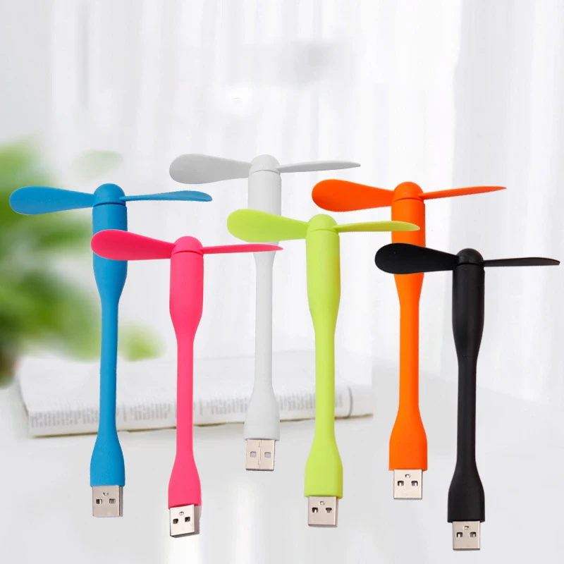 Mini USB Fan and Mini USB Lamp Portable USB Fans and Lamp for All USB Power Supply Output Gadgets Summer Night Cool Artifact