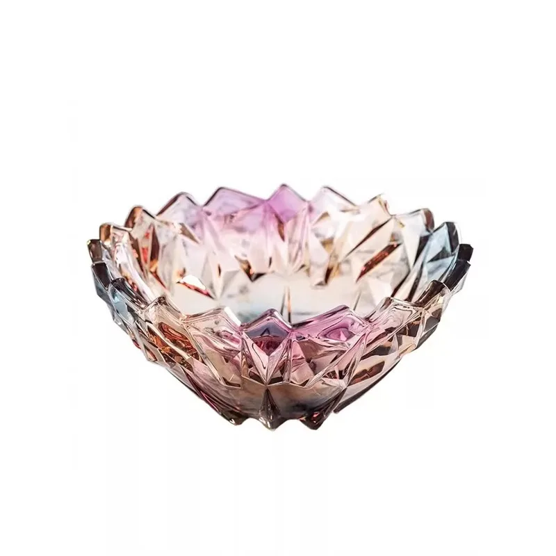 

Household crystal large fruit plate high-end exquisite high-value light luxury modern living room coffee table dried fruit plate