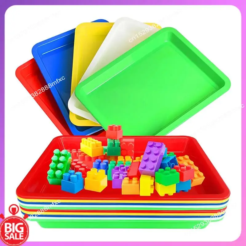 

Большая сделка, 10 шт., разноцветные пластиковые художественные лотки, пластиковый лоток для деятельности, сервировочный лоток для искусства и поделок, живописи, организации поставки