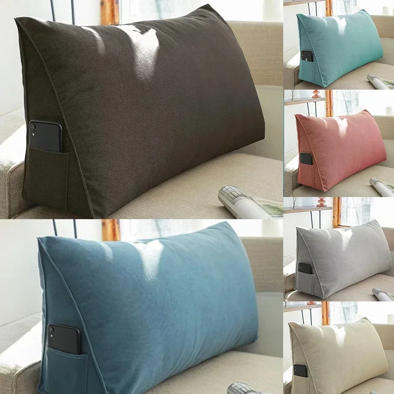 Headboard Pillow Triangle Cushion Reading Large Bolster Backrest Positioning Support body wedge sleeping pillow BedHeadboar삼각 쿠션