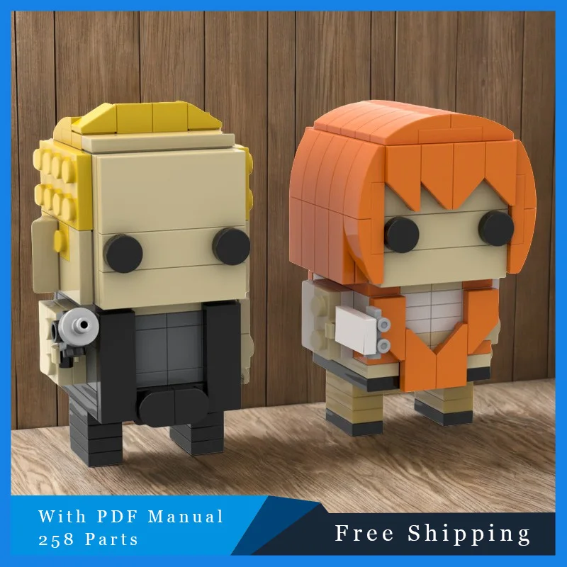 258 PCS MOC Beroemde Filmkarakters Brickheadz Modulaire Bouwstenen Model Voor Kind Montage Display Speelgoed Festival Verrassingscadeau