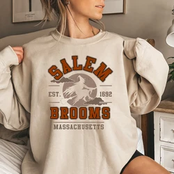 Vintage Salem Broom Co Sweatshirt Local Witches Union Salem Hoodie Salem Massachusetts Pullover Retro Halloween Witch Sweatshirt