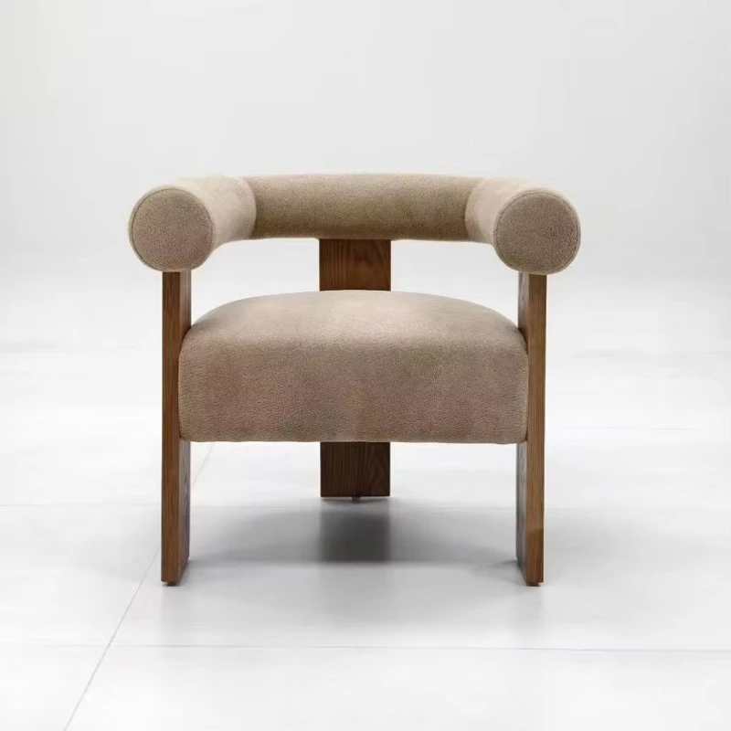 Modern luxury solid wood frame high-density foam fabric dining chair suitable for restaurant